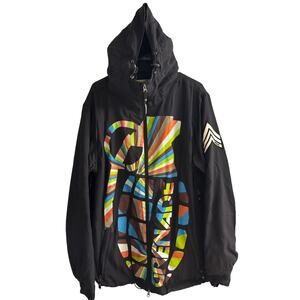 Grenade Fatigue Project Jacket Mens Medium Black Hooded Ski Snowboard Jacket